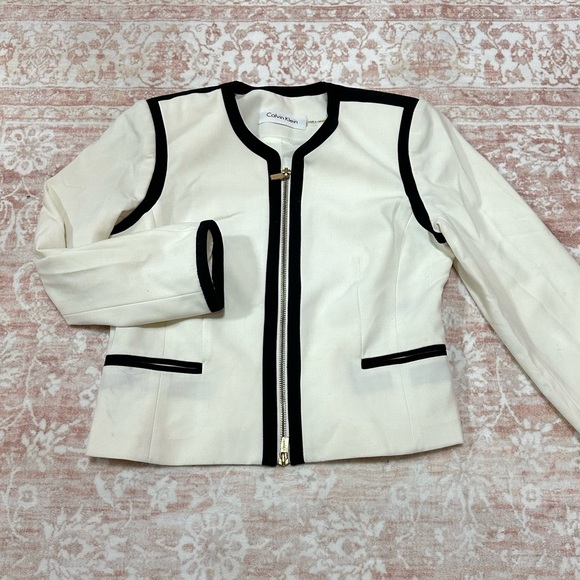 Calvin Klein Jackets & Blazers - CALVIN KLEIN Contrast Black & White Jacket